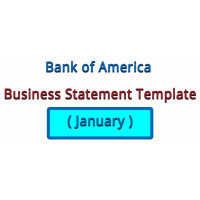 Bank of America January 2025 Business Bank Statement Template