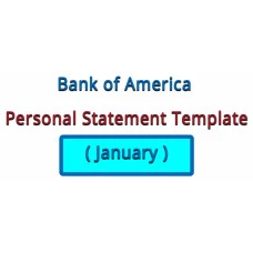 Bank of America January 2025 Personal Bank Statement Template