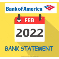 BOA February 2022 Editable Bank Statement Template