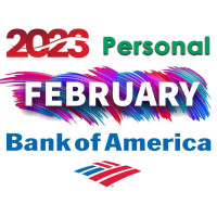 Bank of America February 2023 Personal Bank Statement Template with Editable Direct Deposits and Payroll Biweekly