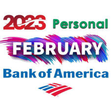 Bank of America February 2023 Personal Bank Statement Template with Editable Direct Deposits and Payroll Biweekly