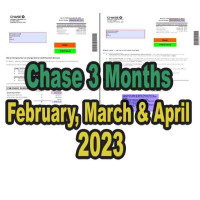 Chase 3 Months Editable Bank Statement Template: February, March, April 2023 (Business)