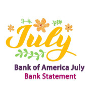 July 2022 Bank of America Bank Statement Generator (Business)