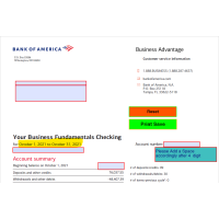 BOA October 2021 Bank Statement Template - Editable 