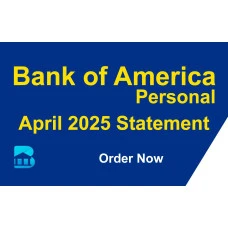 Bank of America April 2025 (Personal) Bank Statement Template