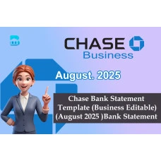 Chase Bank Statement Template Editable August 2025