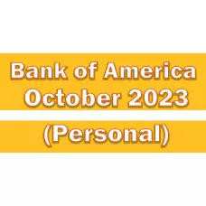 Personal October 2023 । Bank of America Bank Statement Template