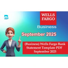 Wells Fargo Bank Statement September 2025 (Business) – Editable PDF